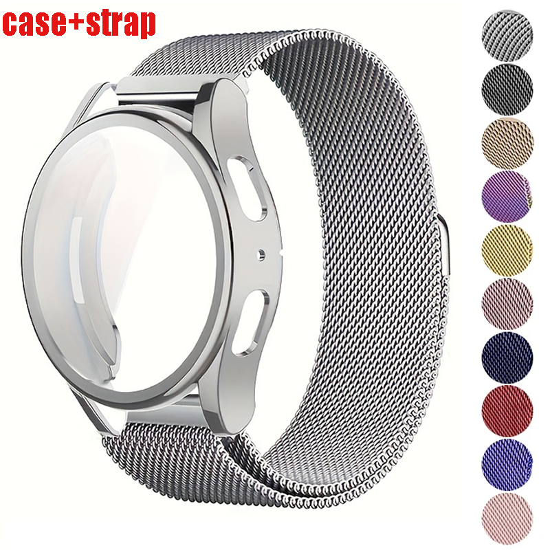 Amazfit Smartwatch Accessories - 2pack Tempered Glass+case+Milanese Loop Strap for