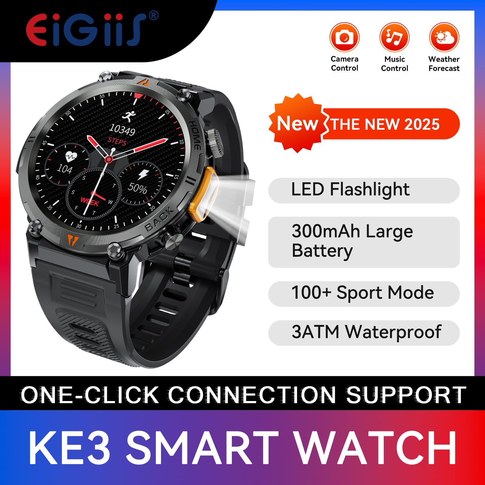 Smartwatch Faces - EIGIIS KE3 Bluetooth Call Smart Watch