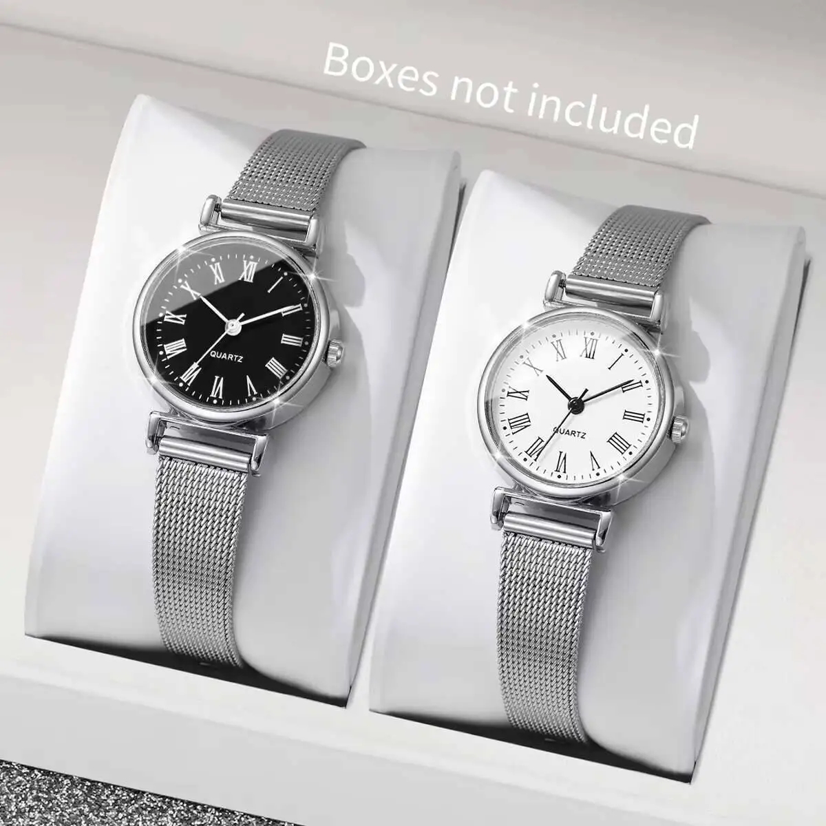 1/2PCS Fashion Women Watches C - Stainless Mesh Band 리뷰 및 가격