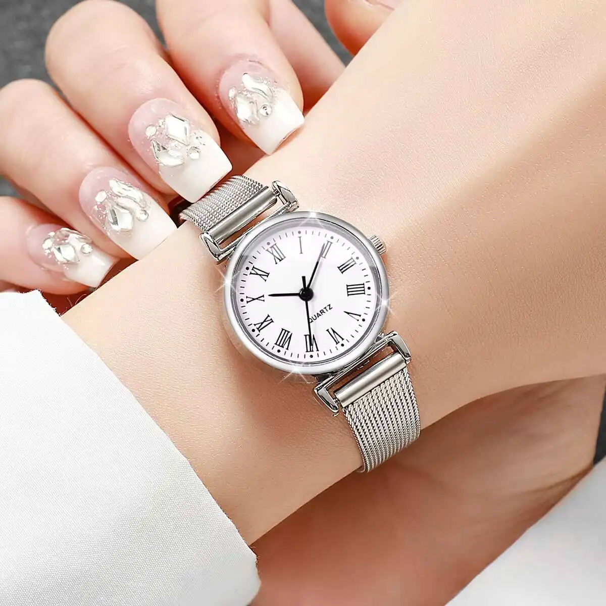1/2PCS Fashion Women Watches C - Stainless Mesh Band 리뷰 및 가격
