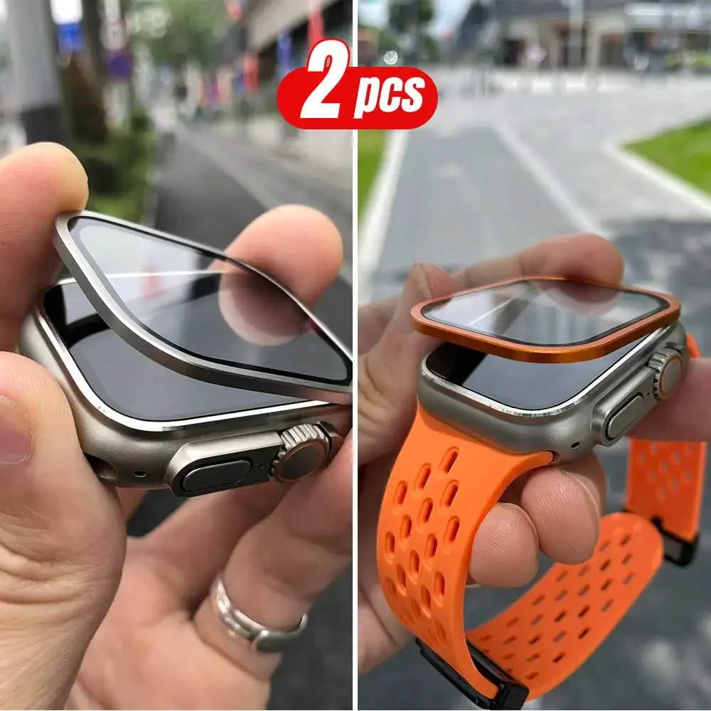 2PCS Titanium Metal Frame for  - Smartwatch Watch Accessories For Women 리뷰 및 가격