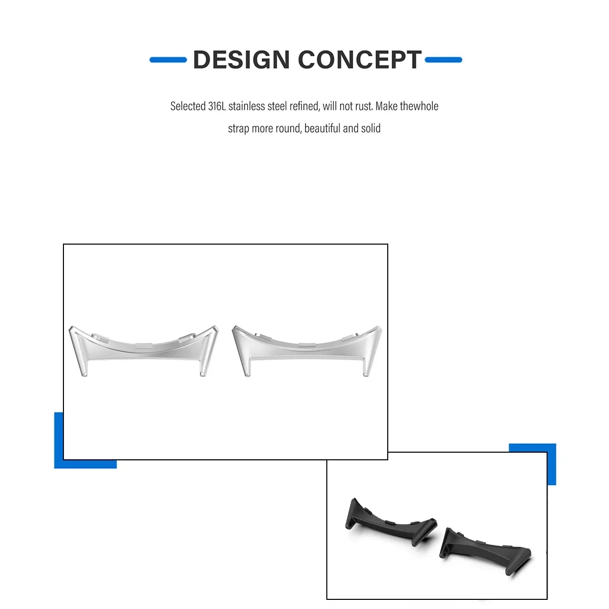 2pcs Watch Strap Connector Ada - Smartwatch Watch Accessories 리뷰 및 가격