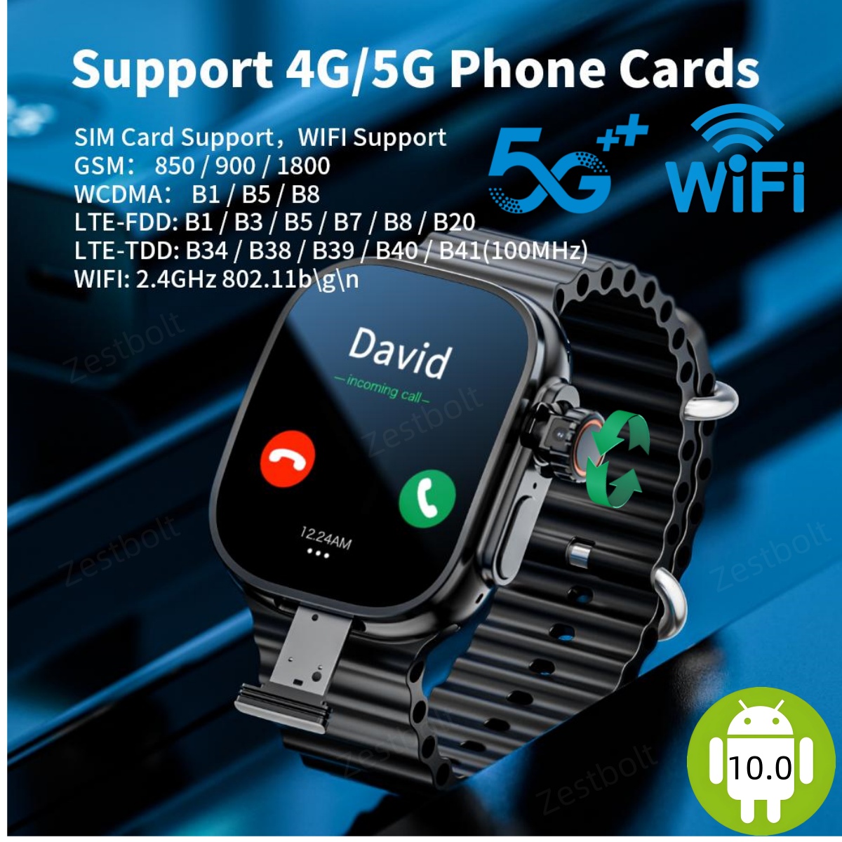 Curved Display 4G Android 10 S - Smartwatch Store 리뷰 및 가격