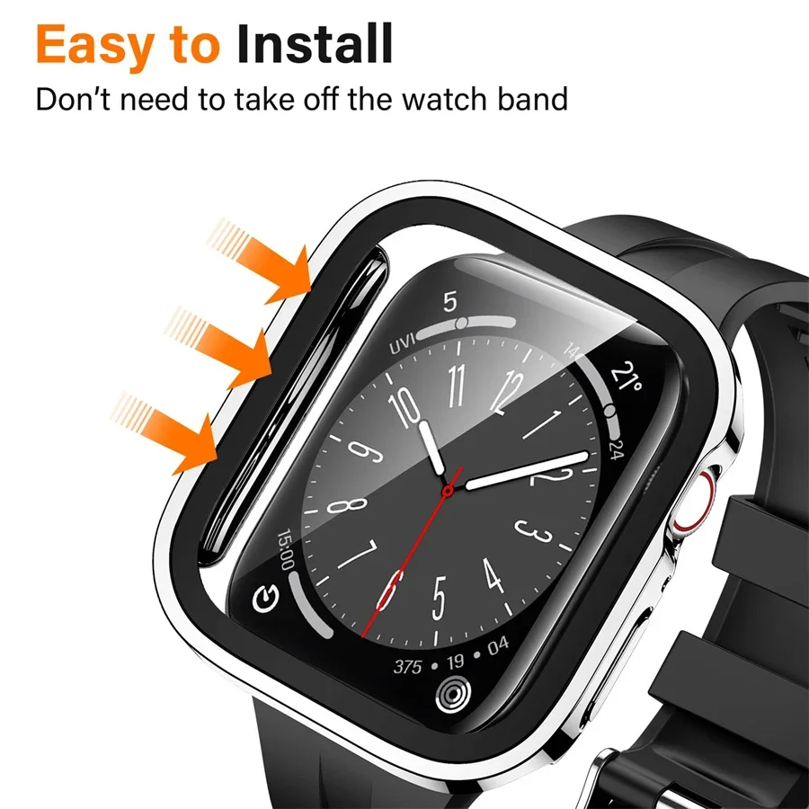 Glass+cover For Apple Watch ca - Smartwatch Watch Accessories For Women 리뷰 및 가격