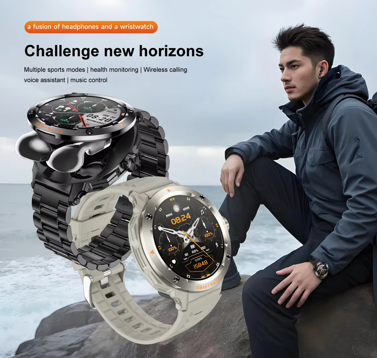 NFC Smart Watch Wireless Earph - Smartwatch Headset 리뷰 및 가격