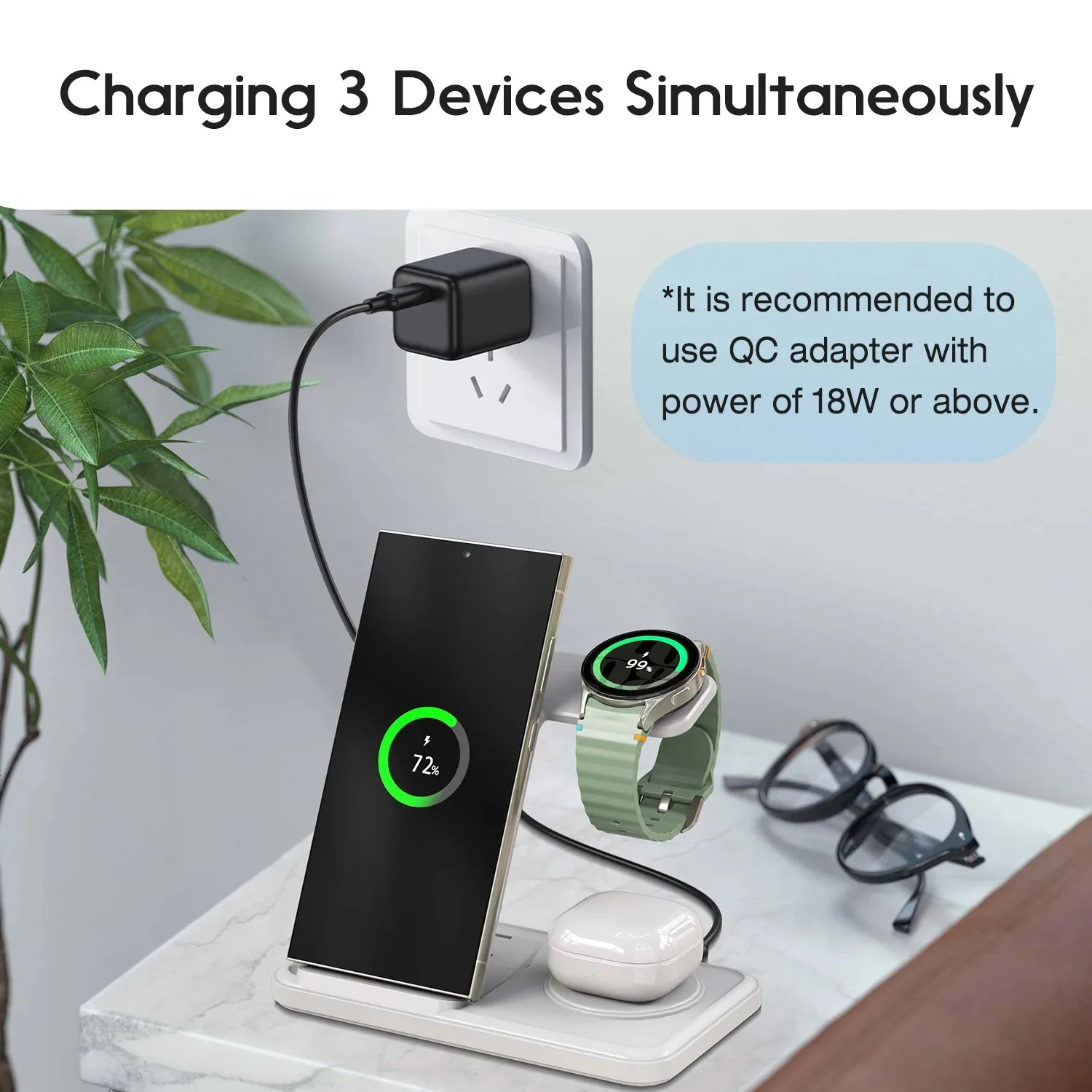 Desktop 3-in-1 Wireless Charge - Smartwatch Ac 리뷰 및 가격