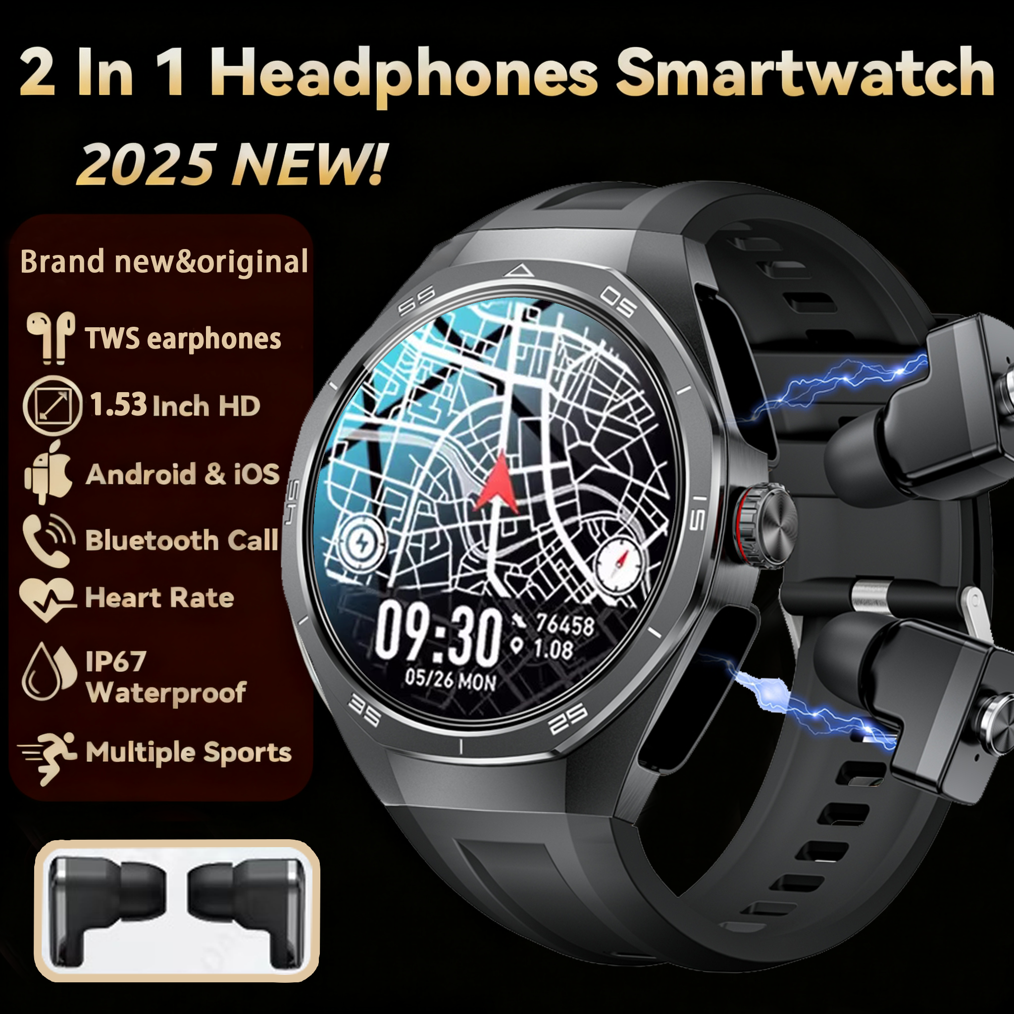 NFC Headset Smart Watch 2 in 1 - Smartwatch Headset 리뷰 및 가격