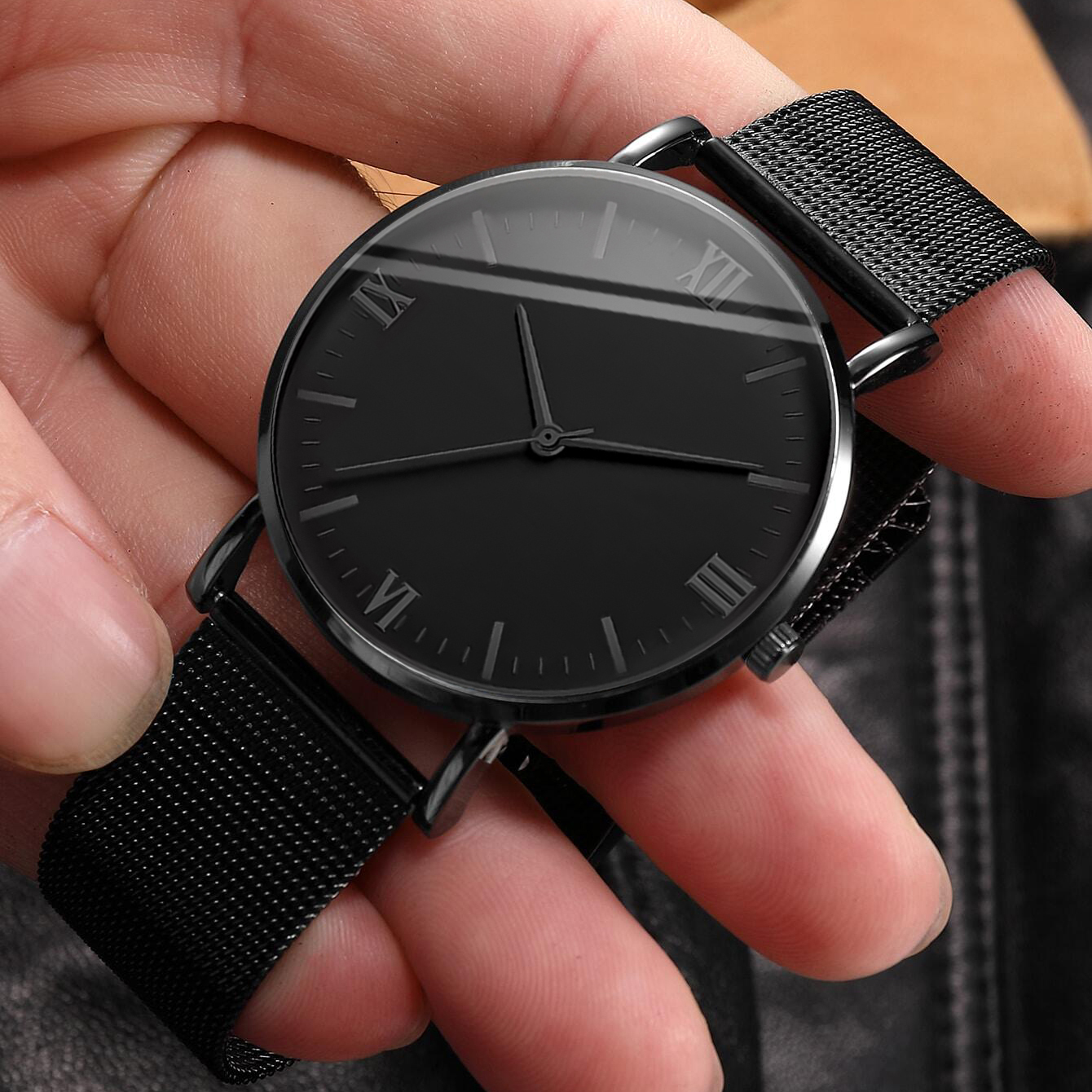 2PCS Men's Watch Fashion Roma  - Stainless Mesh Band 리뷰 및 가격