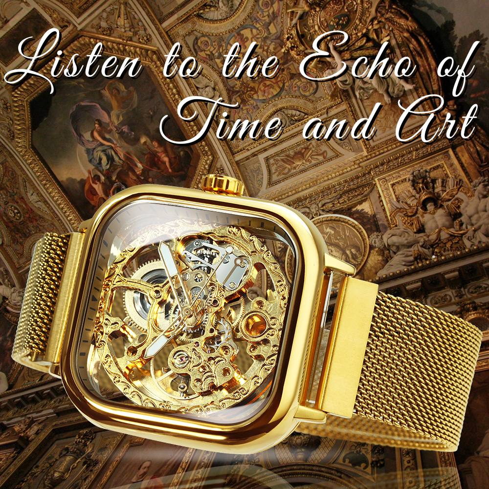 Forsining Luxury Square Skelet - Stainless Mesh Band 리뷰 및 가격