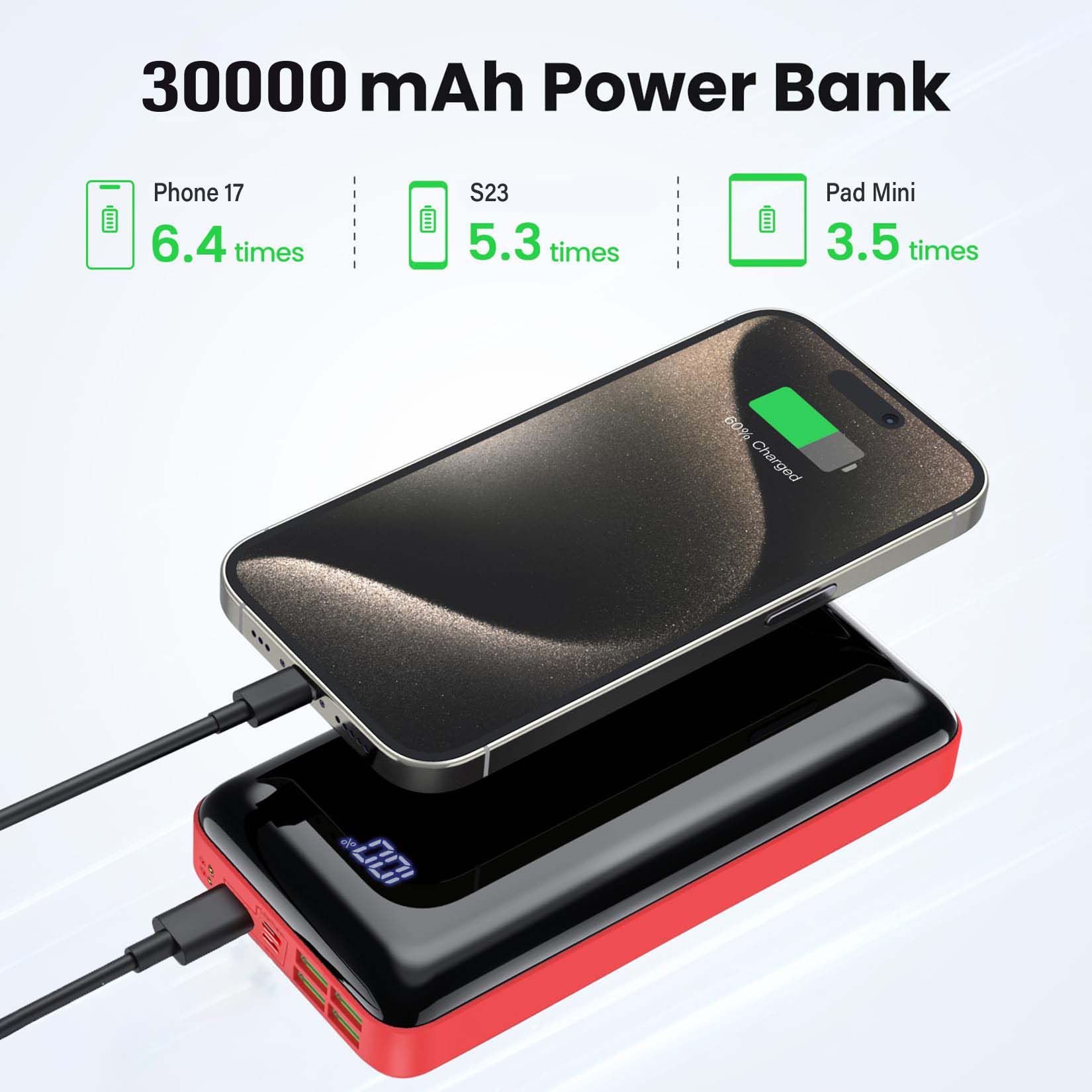 Portable Charger 30000mah Powe - Smartwatch Ac 리뷰 및 가격