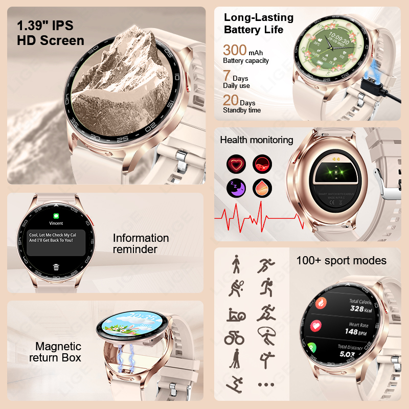 LIGE 2 In 1 TWS Headset Smart  - Smartwatch Headset 리뷰 및 가격