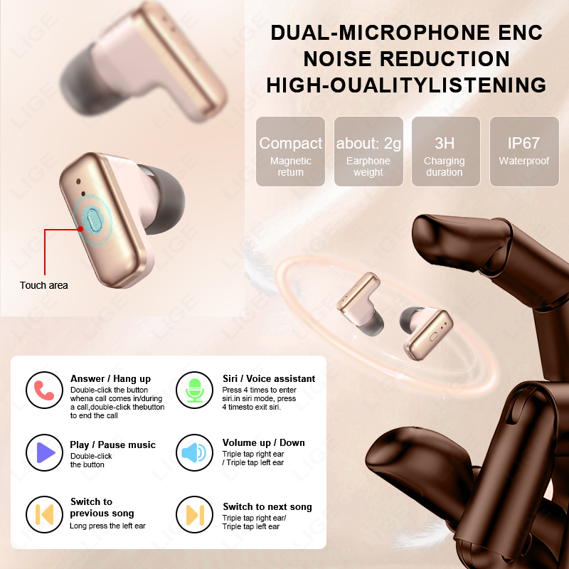 LIGE 2 In 1 TWS Headset Smart  - Smartwatch Headset 리뷰 및 가격