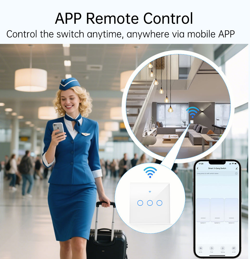 WiFi RF 433mhz Touch Wall Ligh - Smart Accessories 리뷰 및 가격