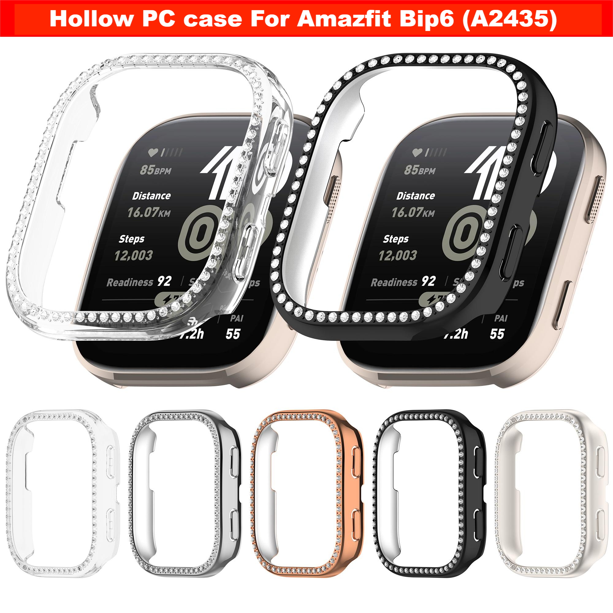 Single-row diamond case For Am - Amazfit Smartwatch Accessories 리뷰 및 가격