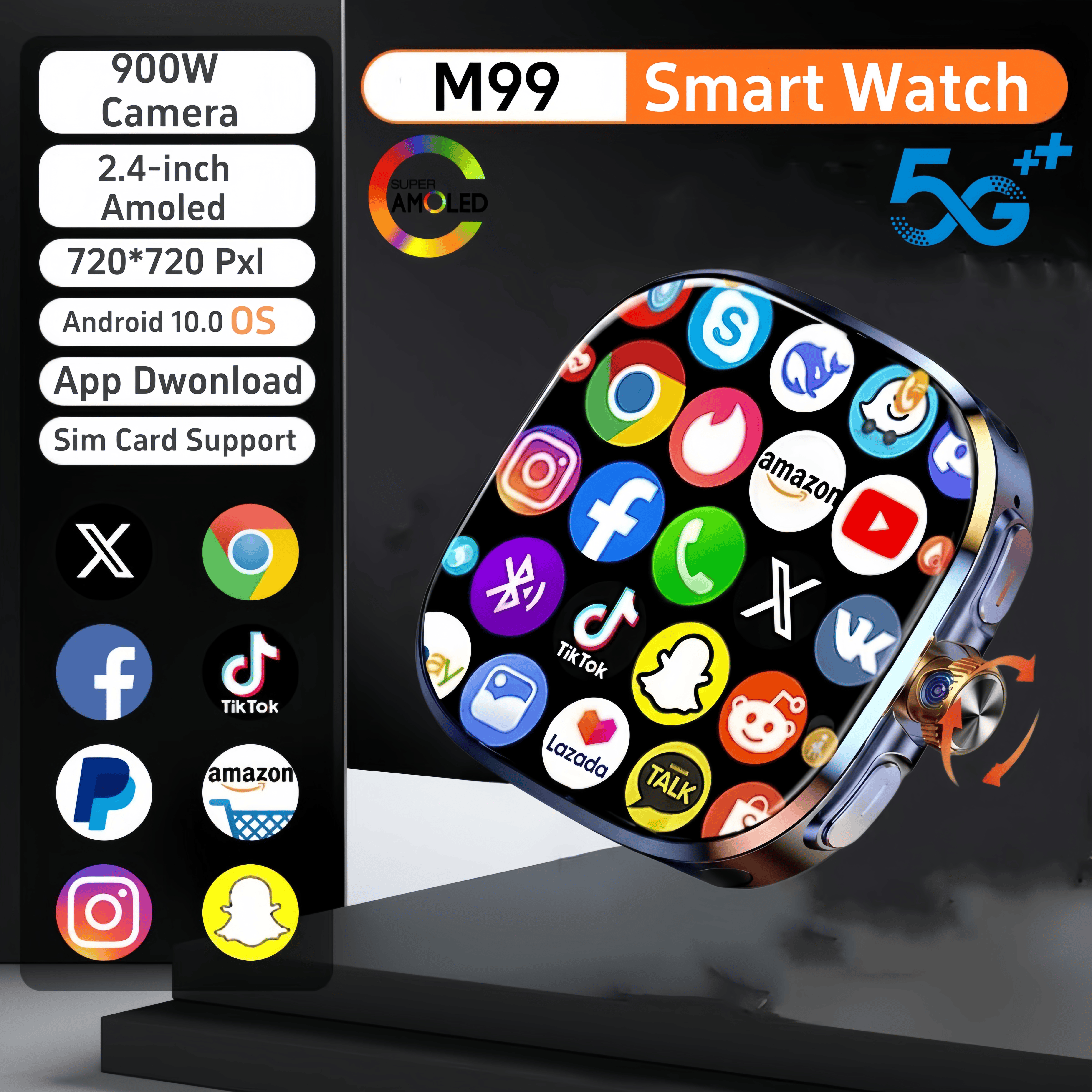 32GB+1024GB M99 Smart Watch 4G - Smartwatch Store 리뷰 및 가격