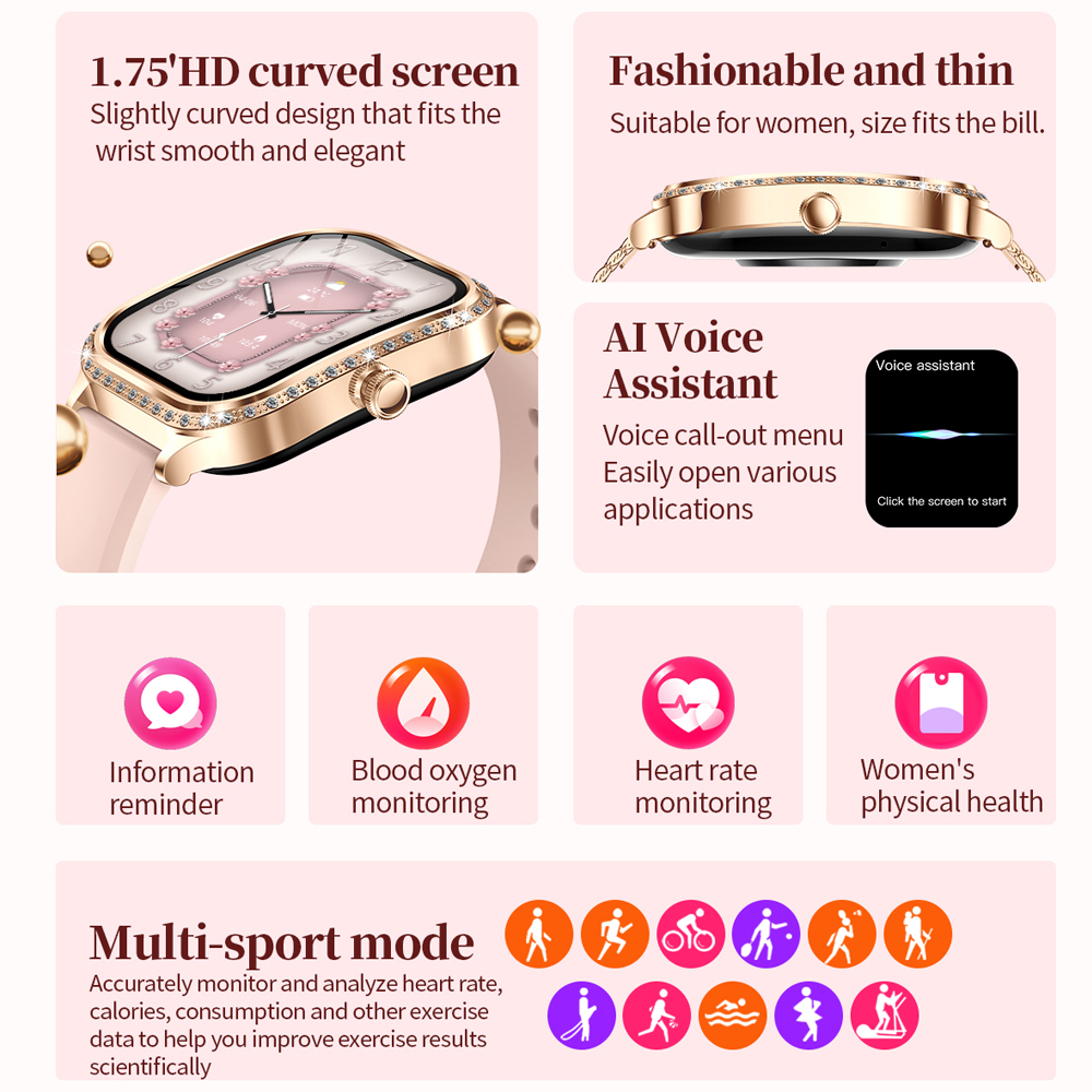 2026 New Fashion Women Diamond - Smartwatch Faces 리뷰 및 가격