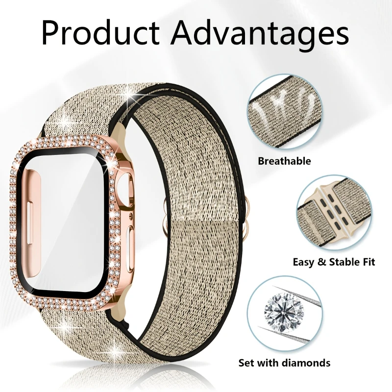 Band+Case for Apple Watch 45mm - Smartwatch Watch Accessories For Women 리뷰 및 가격