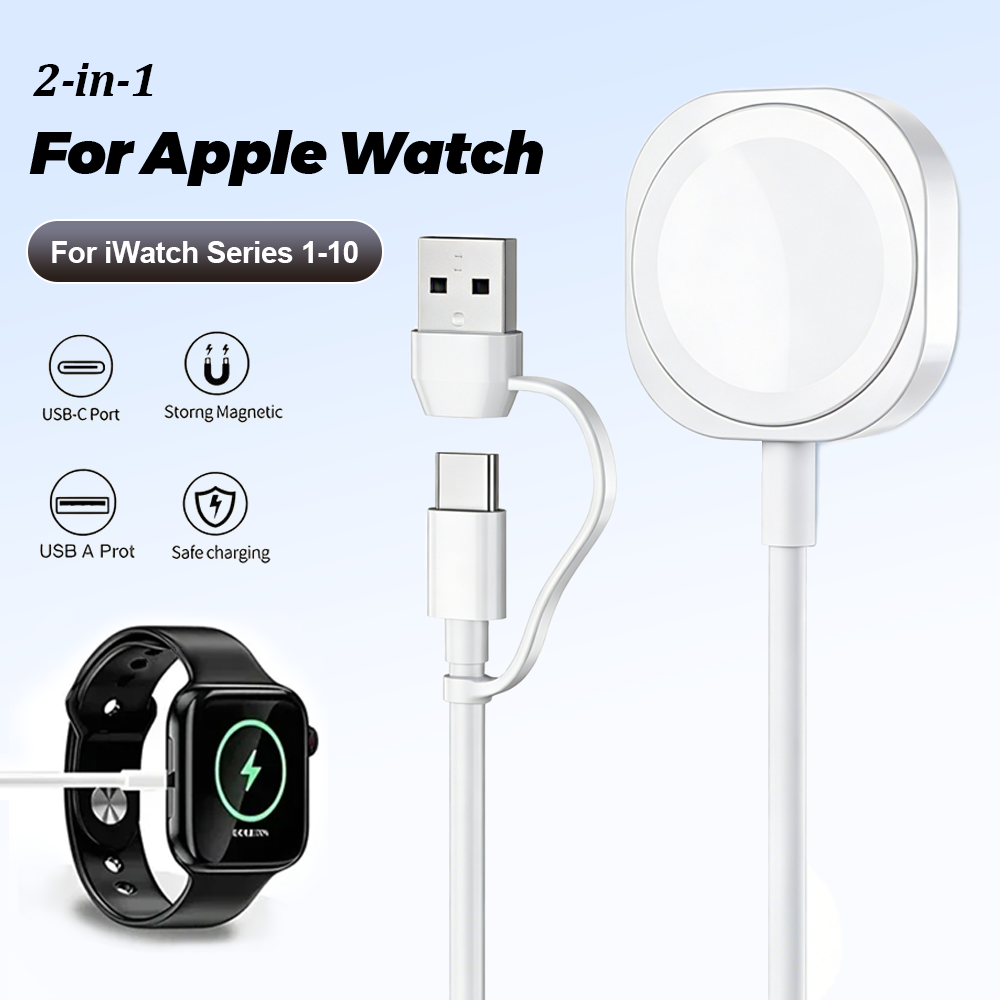 2 in 1 Magnetic Wireless USB A - Watch Charger Cable 리뷰 및 가격