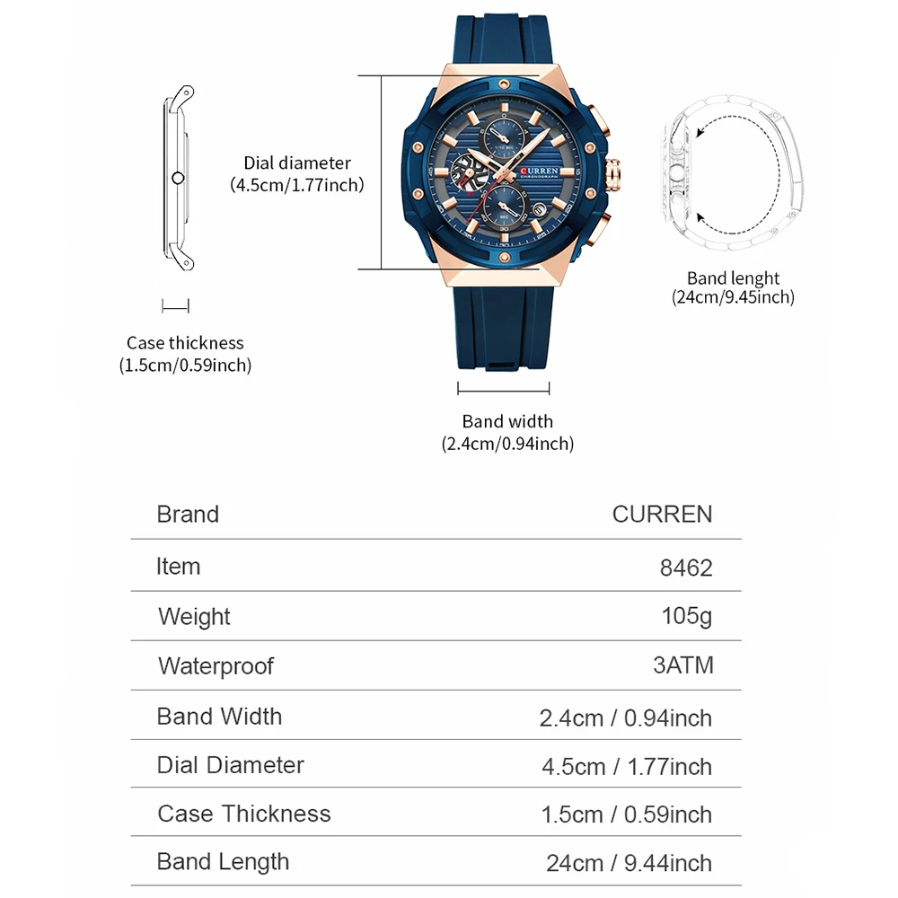 CURREN Fashionable Sports Mult - Smartwatch Guess 리뷰 및 가격