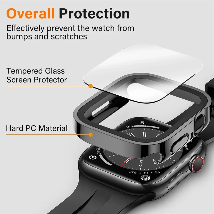 Glass+cover For Apple Watch ca - Smartwatch Watch Accessories For Women 리뷰 및 가격