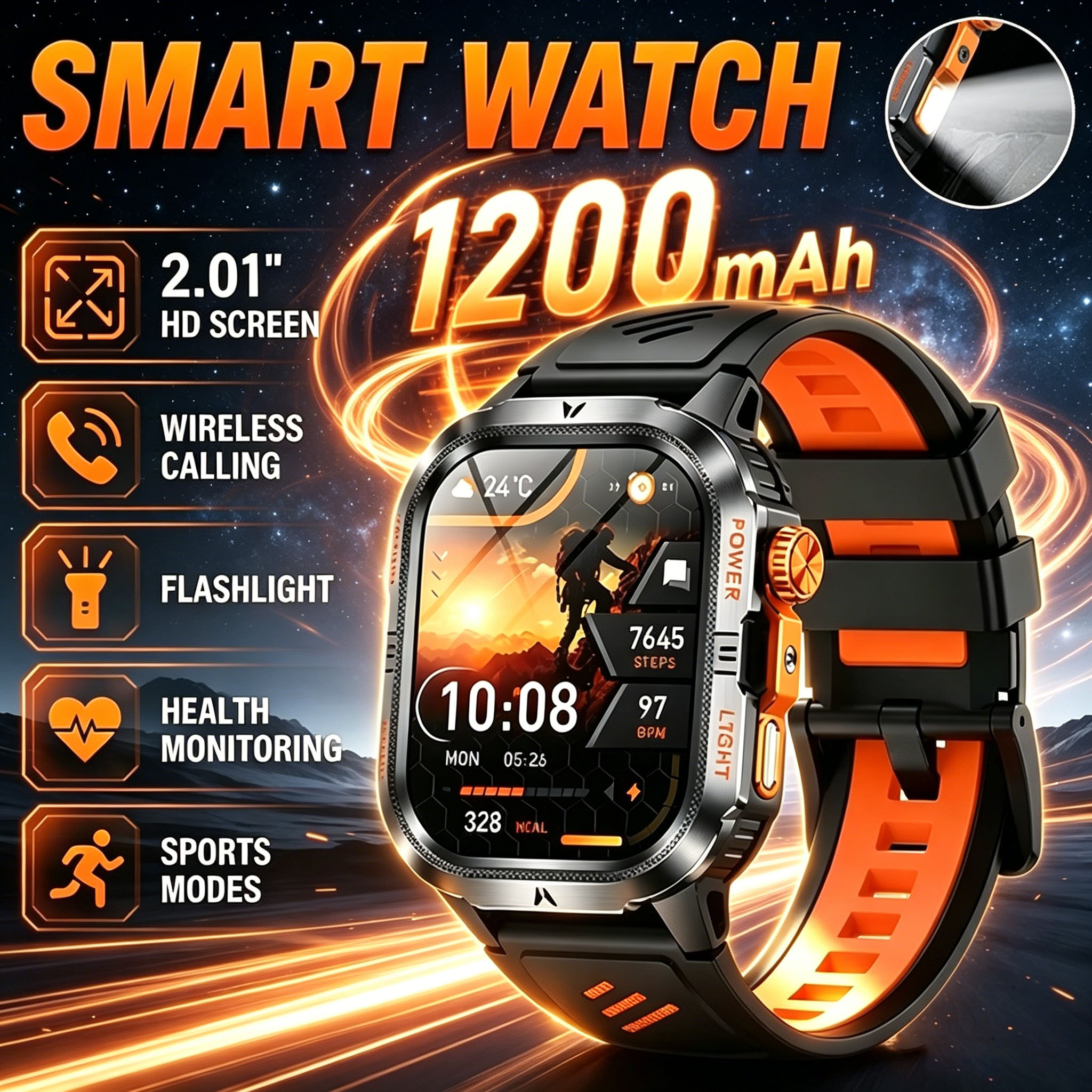 2026 Rugged Military Smart Wat - Smartwatch M Active 리뷰 및 가격