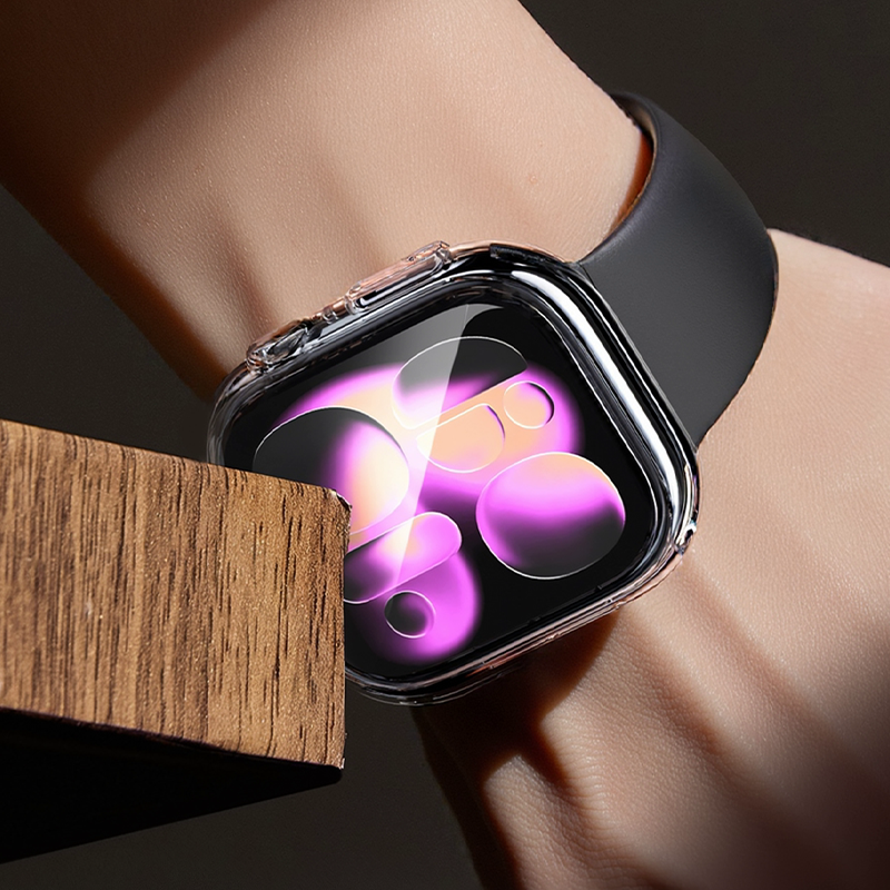 Tempered Glass+Cover For Apple - Smartwatch Band Accessories 리뷰 및 가격