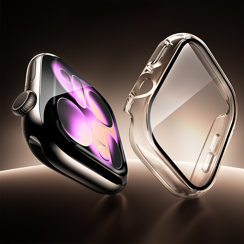 Tempered Glass+Cover For Apple - Smartwatch Band Accessories 리뷰 및 가격