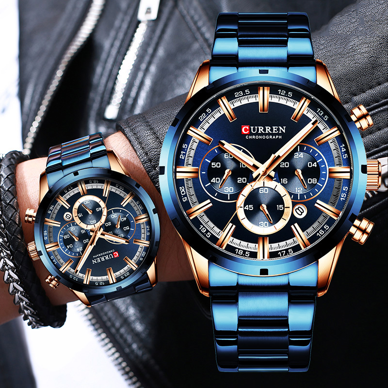 Curren Men's Watch Blue Dial S - Smartwatch Guess 리뷰 및 가격