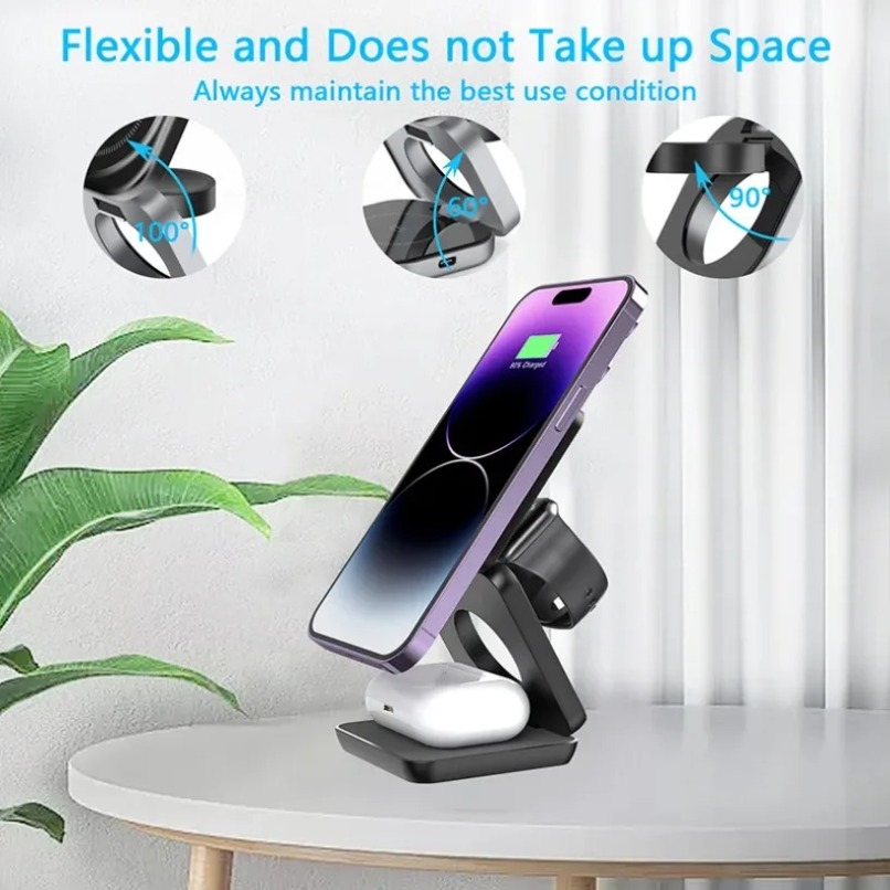 3 in 1 Foldable Magnetic Wirel - Smartwatch Ac 리뷰 및 가격