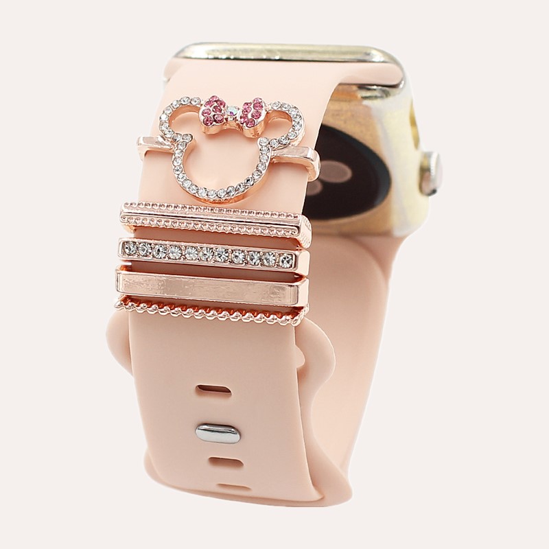 5pcs Cartoon Mouse Rhinestone  - Smartwatch Watch Accessories 리뷰 및 가격