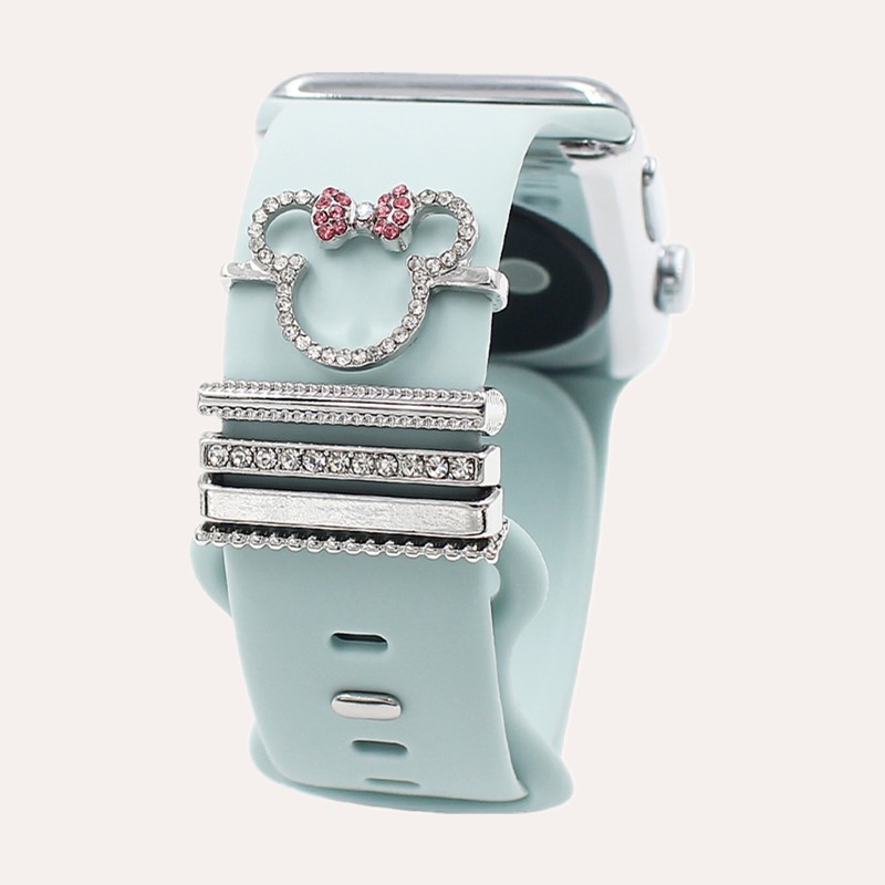 5pcs Cartoon Mouse Rhinestone  - Smartwatch Watch Accessories 리뷰 및 가격