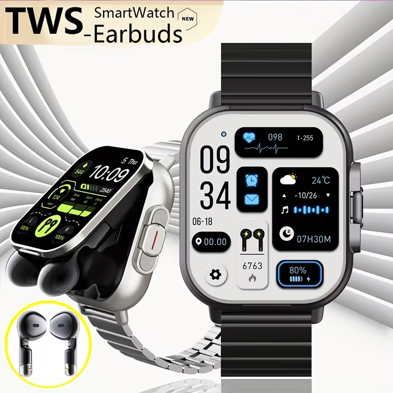 NFC Smart Watch TWS 2-in-1 Hea - Smartwatch Headset 리뷰 및 가격