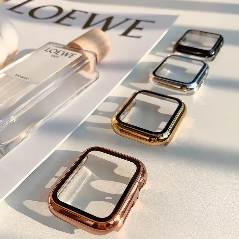 Glass+case For Apple Watch ban - Smartwatch Watch Accessories For Women 리뷰 및 가격