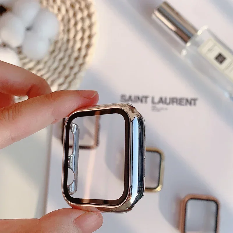 Glass+case For Apple Watch ban - Smartwatch Watch Accessories For Women 리뷰 및 가격