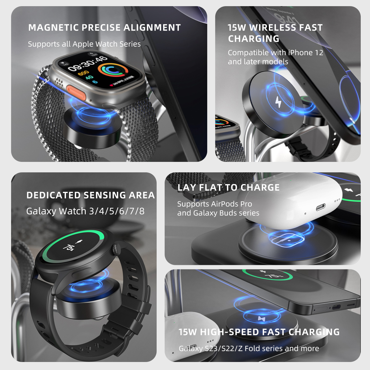 5 IN 1 Magnetic Wireless Charg - Smartwatch Ac 리뷰 및 가격