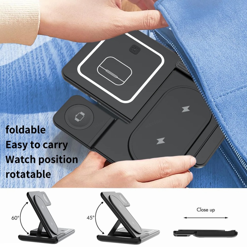 3 In 1 Foldable Wireless Charg - Smartwatch Ac 리뷰 및 가격