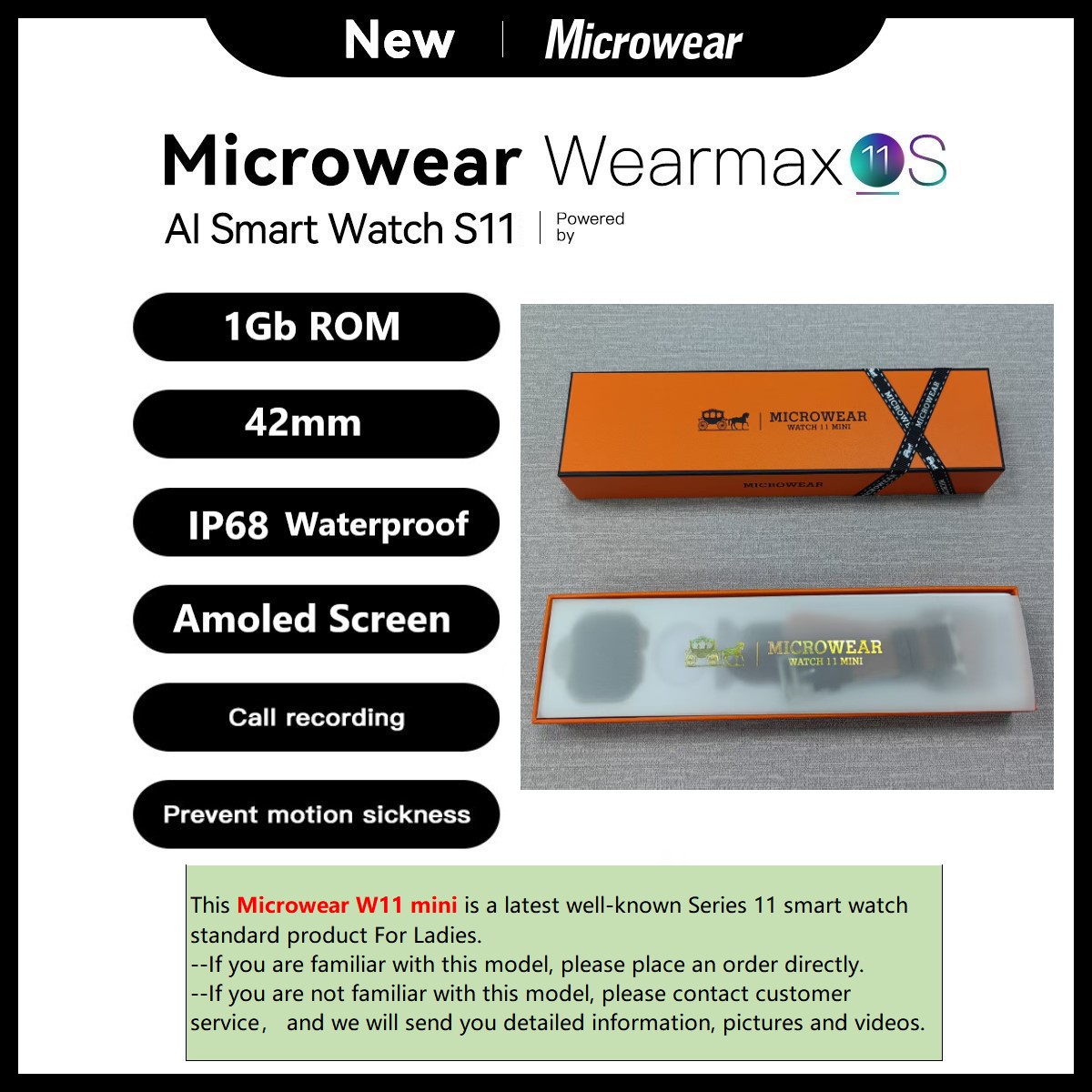 Microwear W11mini Watch11 Mini - Smartwatch M Active 리뷰 및 가격