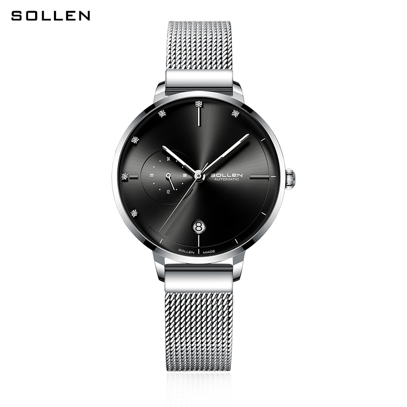 SOLLEN-Automatic Mechanical Wa - Stainless Mesh Band 리뷰 및 가격