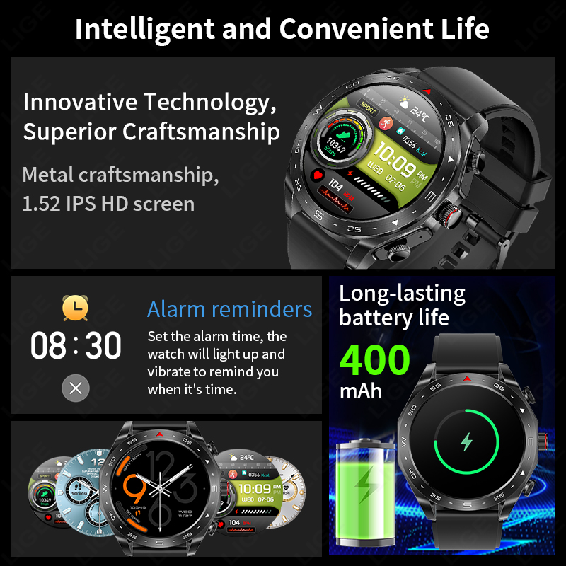 LIGE With Earbuds Bluetooth He - Smartwatch Headset 리뷰 및 가격